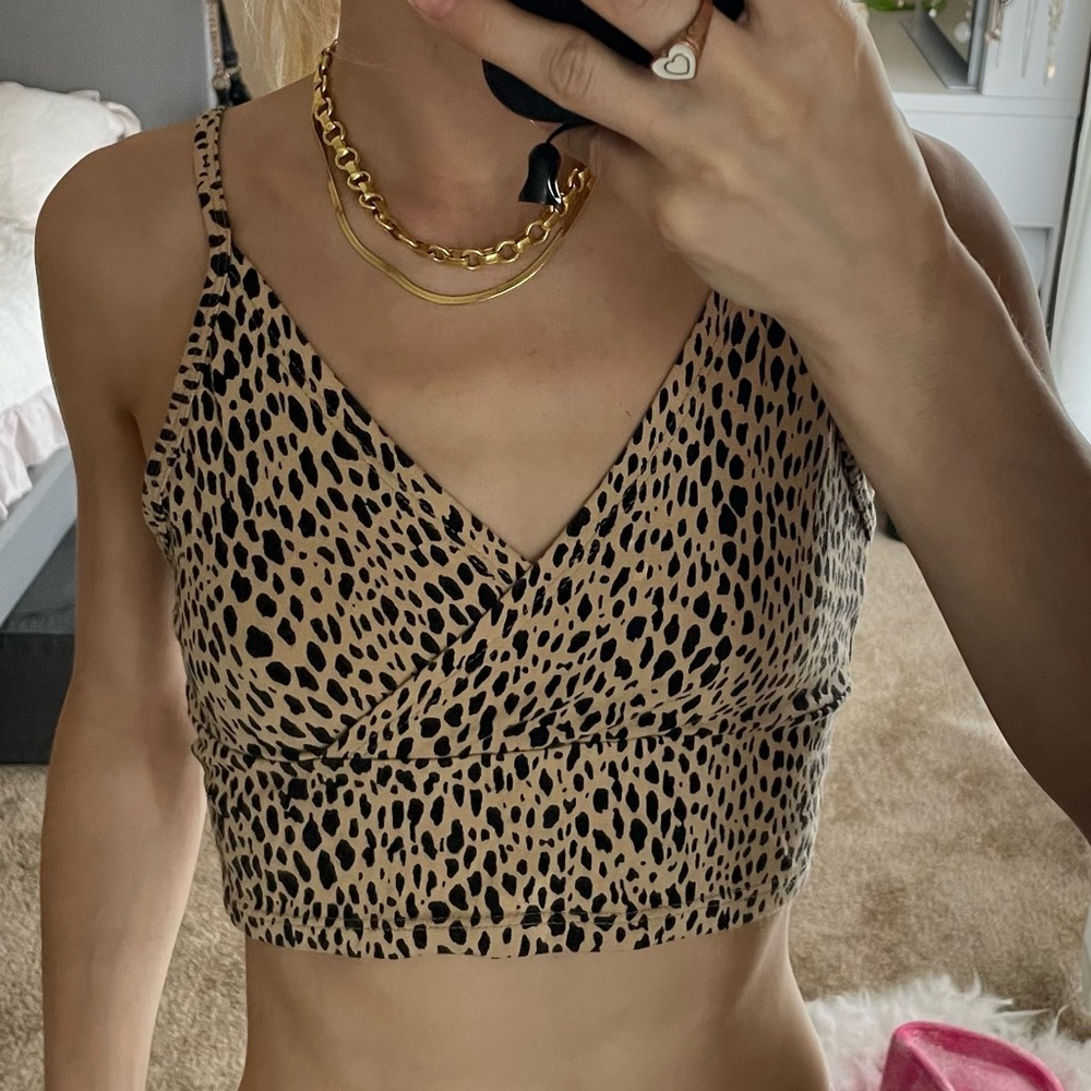 RARE BRANDY MELVILLE CHEETAH TANK CROP TOP